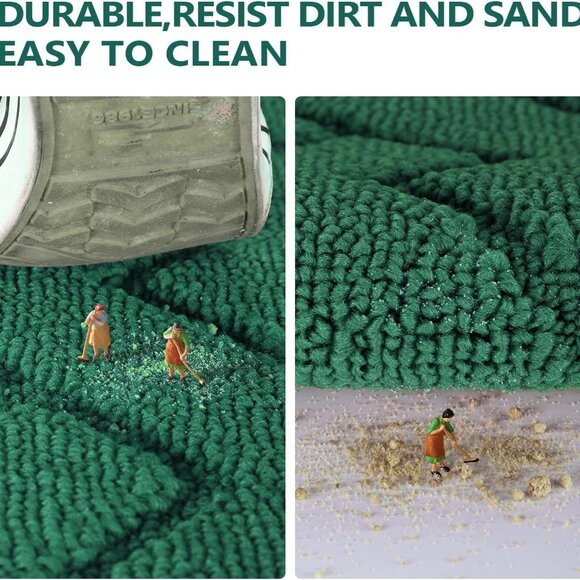 Indoor Rubber Backing Non Slip Rug Evergreen 36"x59 - Picture 5 of 8